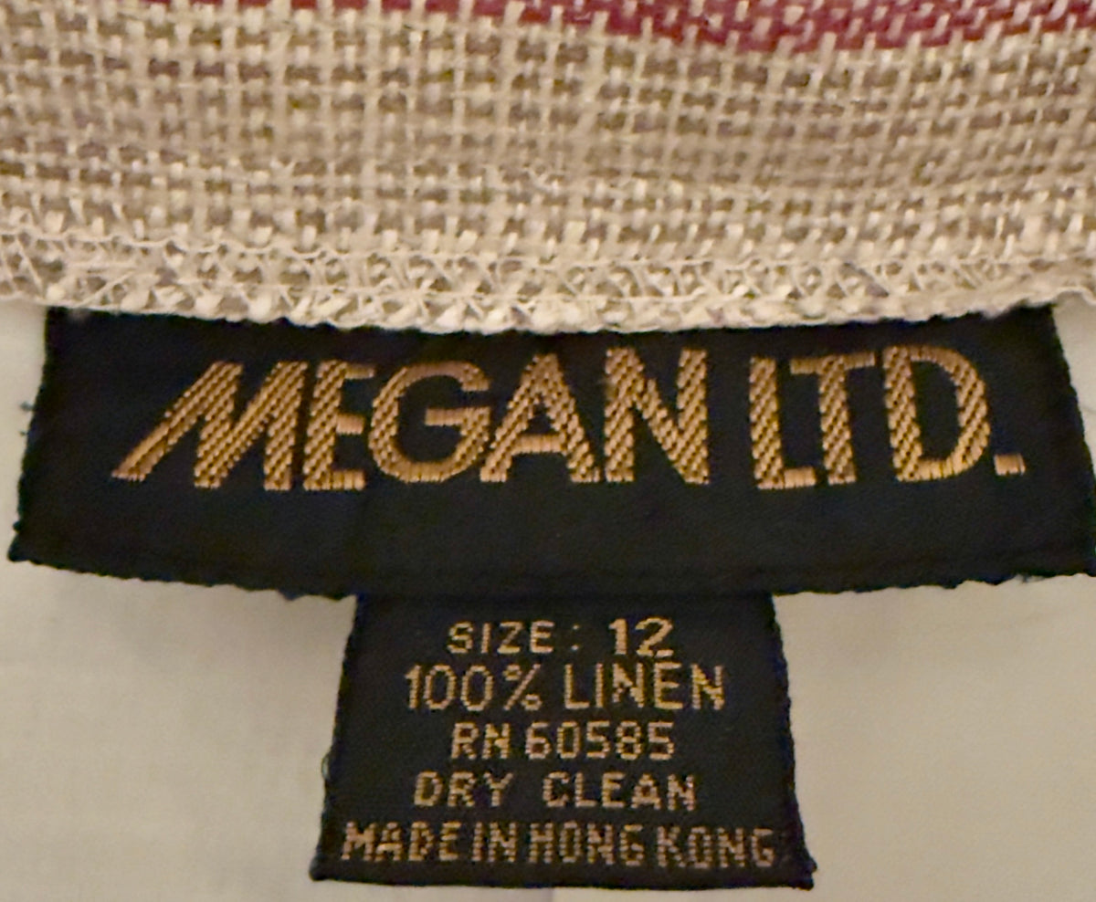 1980s Megan Ltd. Linen Skirt