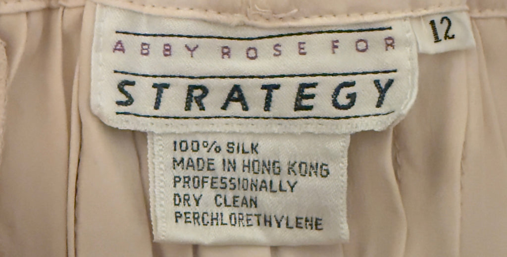 1980s Abby Rose for Strategy Silk Skirt