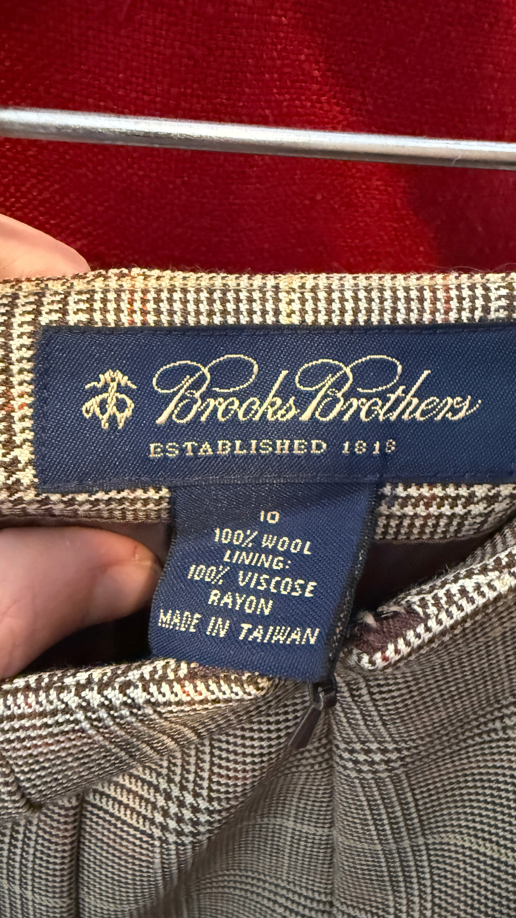 1980s Brooks Brothers Wool Skirt