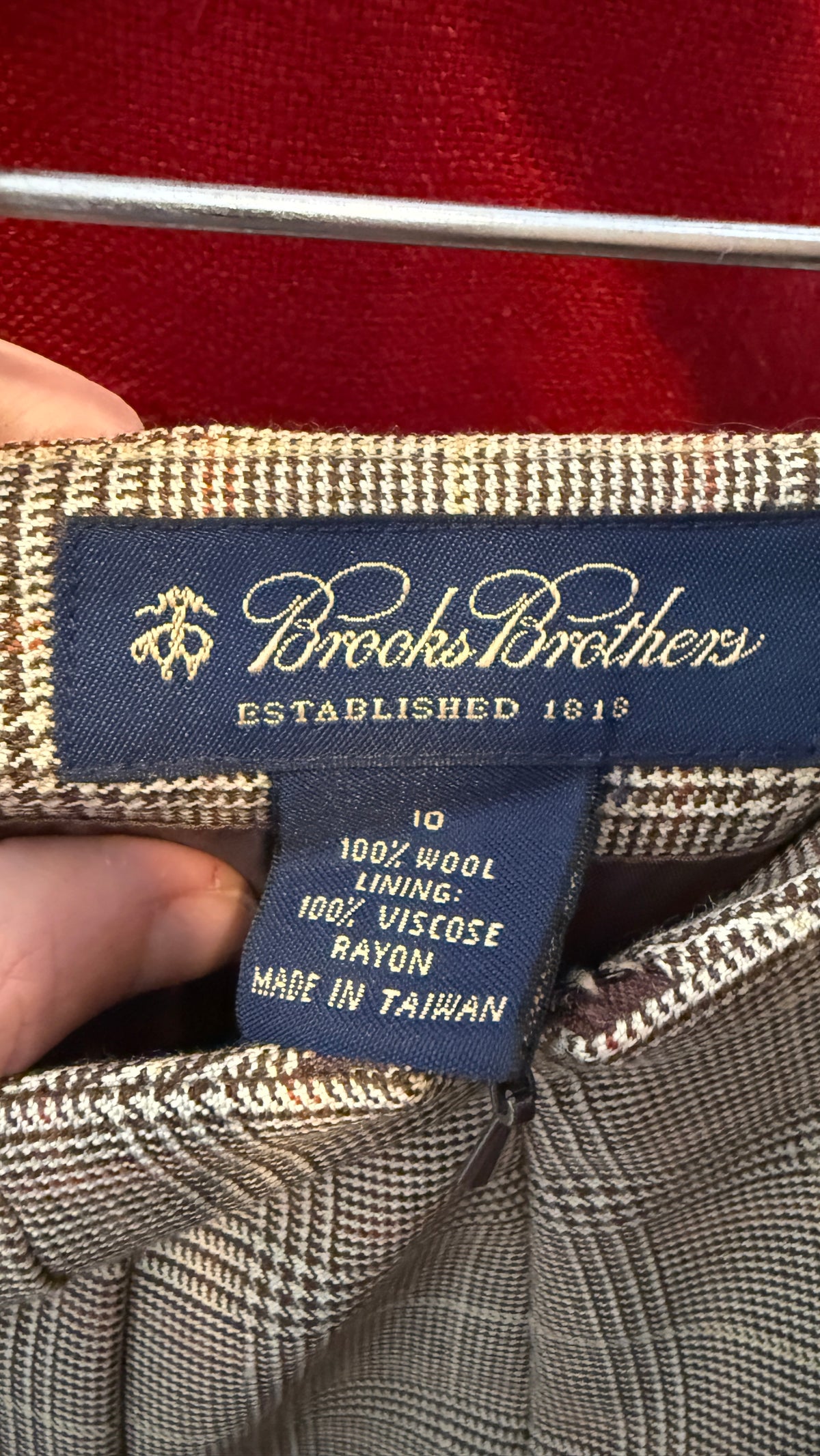 1980s Brooks Brothers Wool Skirt