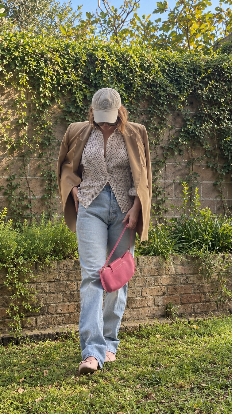 Levi's 501 light-wash jeans styled outdoors